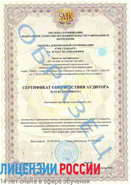 Образец сертификата соответствия аудитора №ST.RU.EXP.00006174-1 Ивантеевка Сертификат ISO 22000